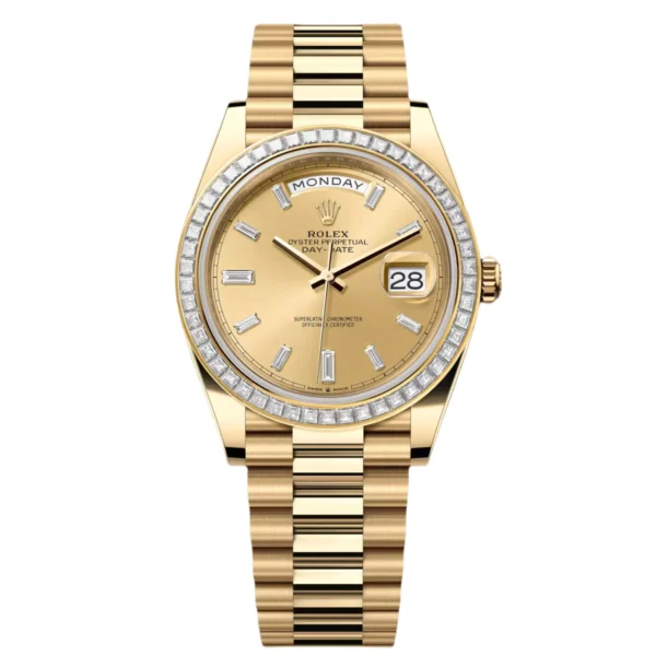 RLX Day-Date 40mm 228398TBR-0002 Champagne Dial President Watch