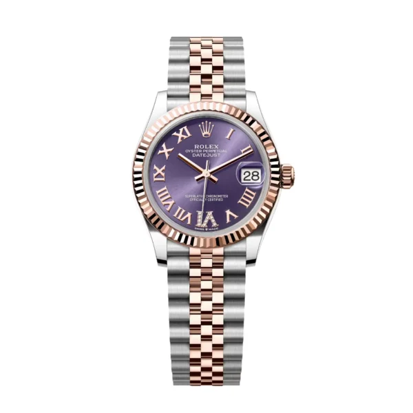 RLX Datejust m278271-0019/0020 Aubergine 5-piece Links 31mm Dial Oyster Bracelet Watch