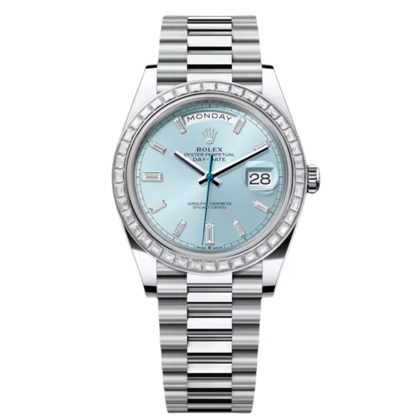 RLX Day-Date 40mm 228396TBR-0002 Ice Blue Diamonds Dial