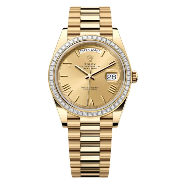 RLX Day-Date 40mm 228398TBR-0003 Champagne Dial President Watch