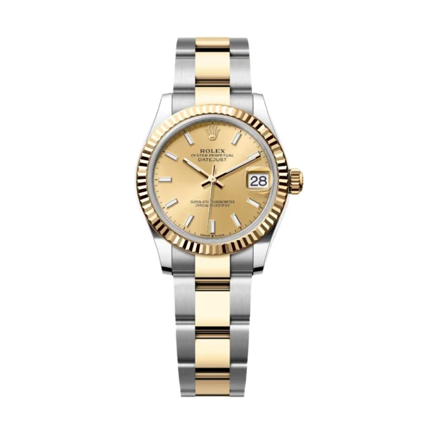 RLX Datejust m278273-0013/0014 31mm 3-piece Links Champagne Dial Stainless Steel and Yellow Gold Oyster Watch