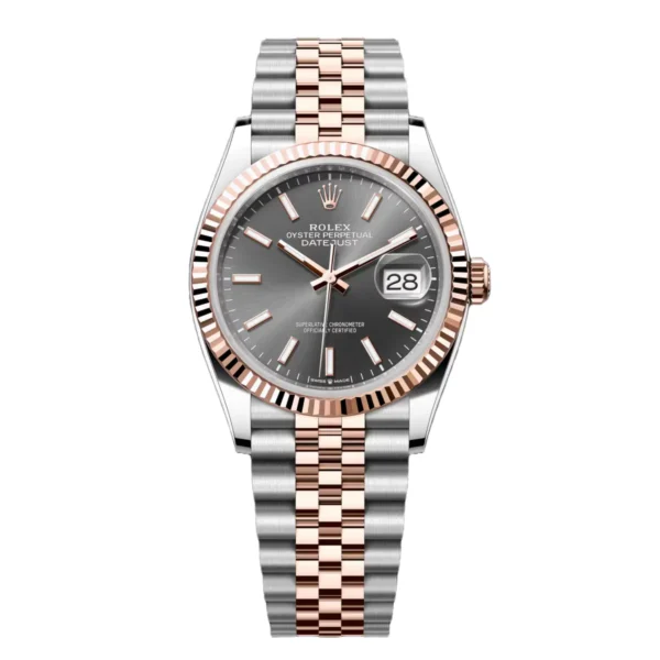RLX Datejust 5-piece Links 36mm 126231 Slate/Gray Dial Oystersteel and 18K Rose gold Oyster Bracelet
