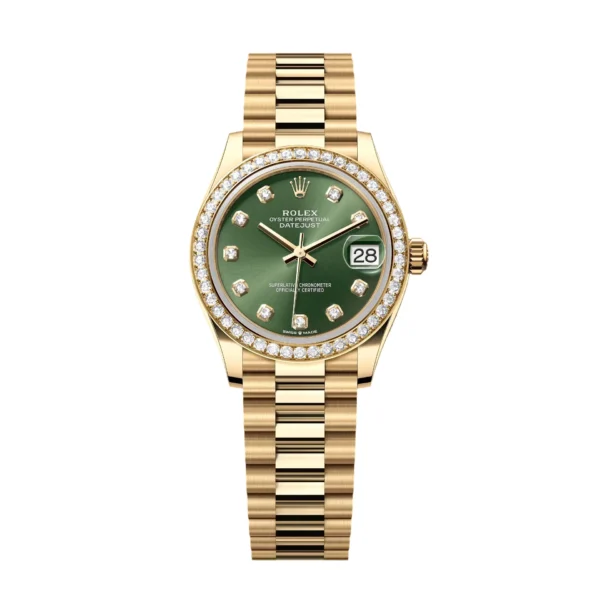 RLX Datejust m278288RBR-0007 Olive Green 31mm Dial President Bracelet Watch