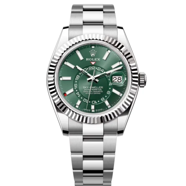 RLX Sky-Dweller 3-piece Links 42mm 336934-0001/0002 Stainless Steel Green Dial Oyster