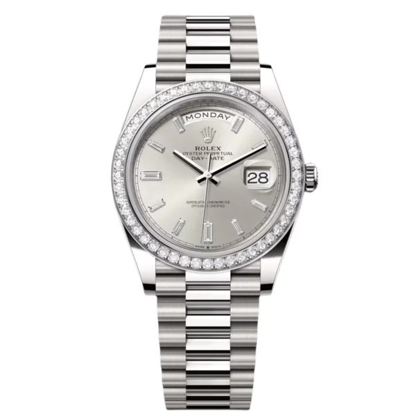 RLX Day-Date 40mm 228349RBR-0001 Silver Dial President Bracelet
