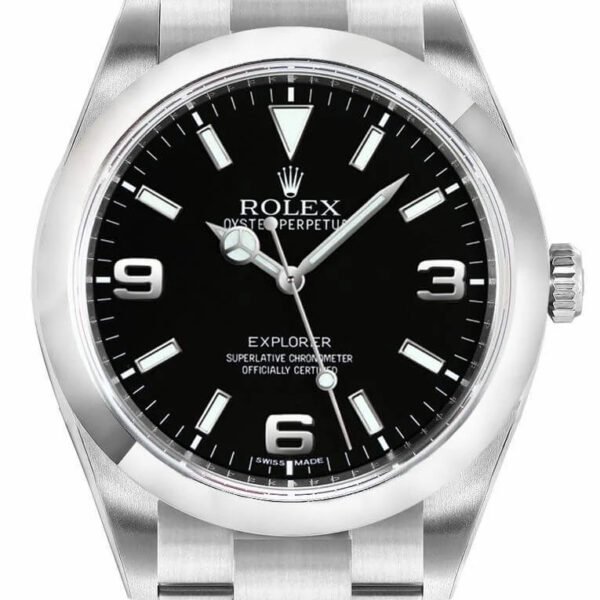 Rolex Explorer Black Dial 39mm Stainless Steel Men's Watch 214270-0001