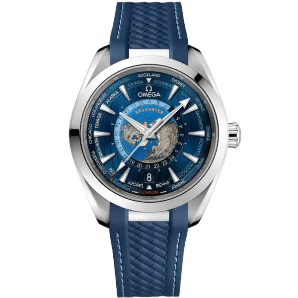 【Super Clone 1:1】Seamaster Aqua Terra 150m Co‑Axial Master Chronometer Gmt Worldtimer 43 Mm Worldtimer【Best Replica】