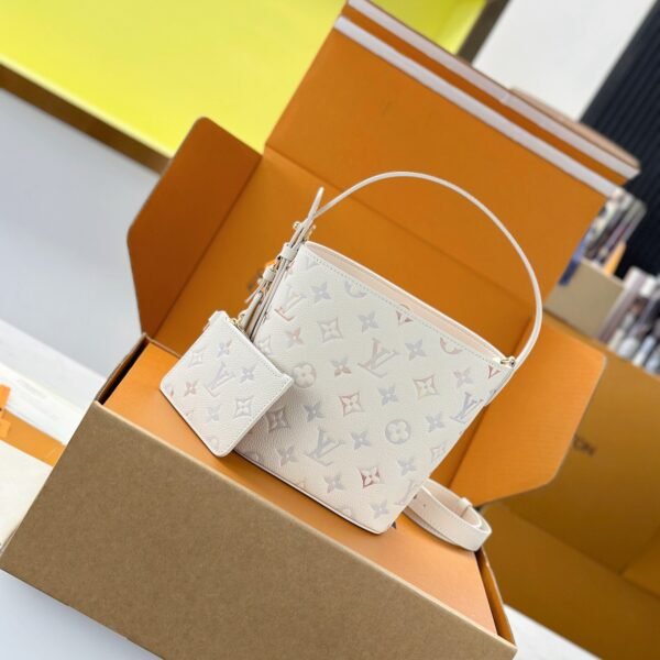 LV MB All In BB Handbag – Chip Edition Original Leather White| M25673 | 18×12×16cm