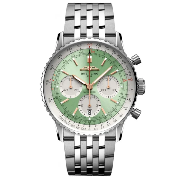 【Super Clone 1:1】Breitling Navitimer B01 Chronograph Steel & Mint Dial 41mm Men’S Watch